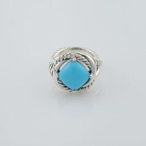 AUTHENTIC David Yurman Infinity ring with turquoise stone